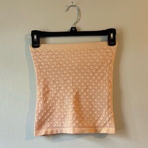 Free People Textured Peach Tube Top